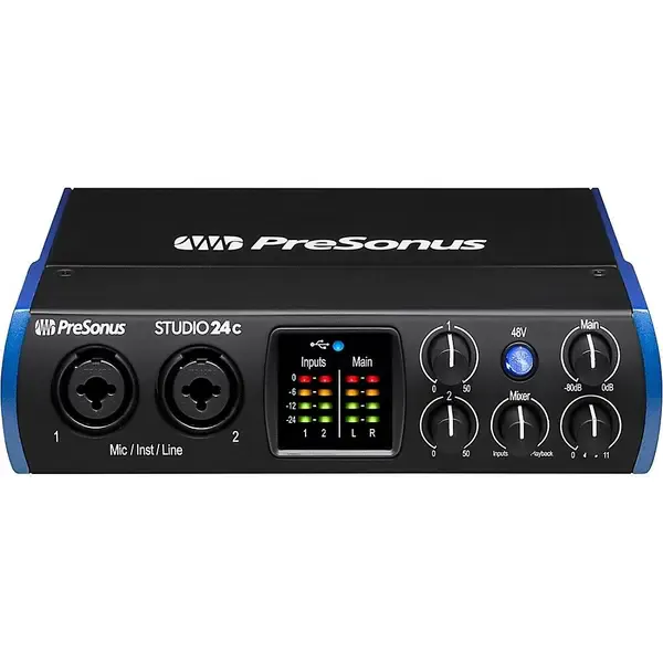 Внешняя звуковая карта PreSonus STUDIO 24C USB-C 2x2 audio/MIDI interface