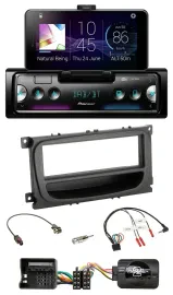 Автомагнитола Pioneer USB, Bluetooth, DAB для Ford Mondeo/S-Max 2007–2014, черный