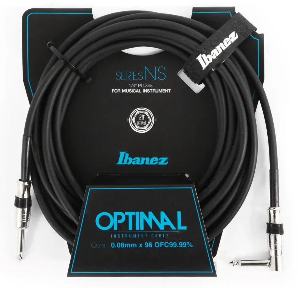 Инструментальный кабель Ibanez NS20L Black 6.1 м