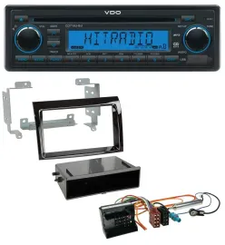 VDO AUX MP3 1DIN CD USB Autoradio für Citroen Jumper 06-11 Quadlock piano schwar