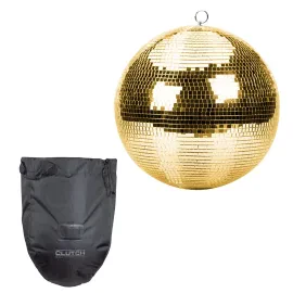Clutch CL-MB-16-GOLD 16" Mirror Disco Ball Gold w Bag Package