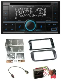 Автомагнитола Kenwood CD 2DIN, DAB, USB, MP3, Bluetooth, для Ford S-Max/Mondeo (с 2007)