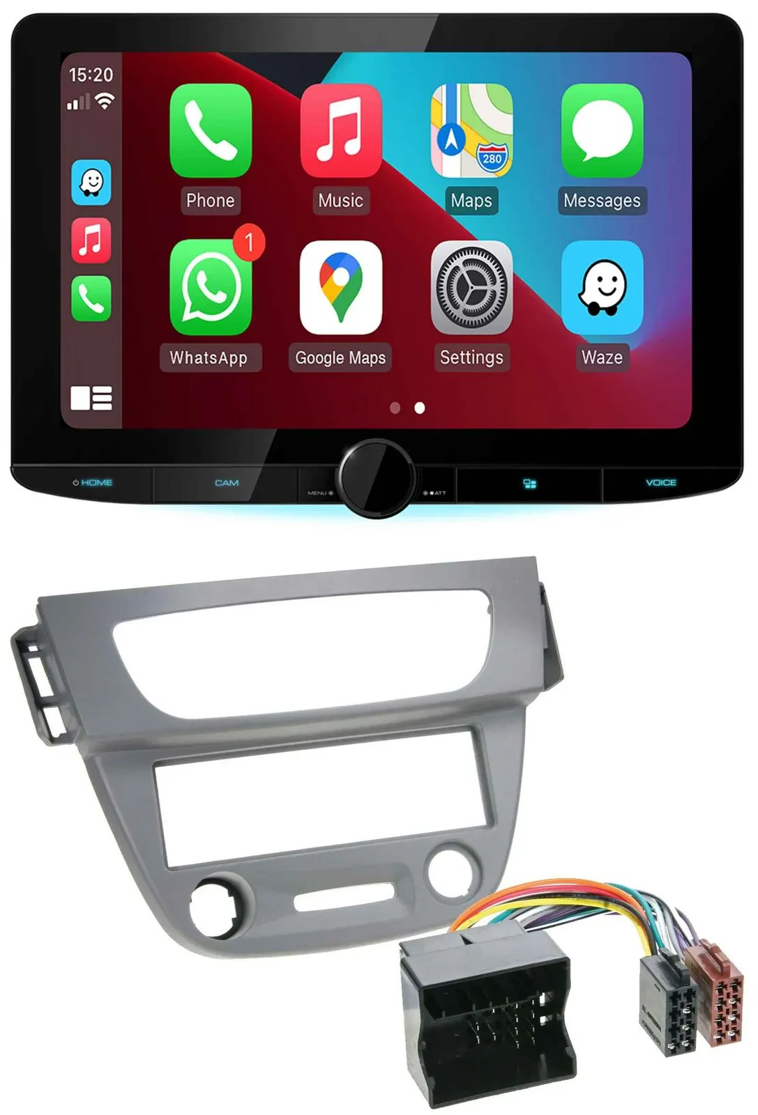 Kenwood MP3 USB DAB Bluetooth Autoradio für Renault Megane 3 Quadlock 09-14 grau