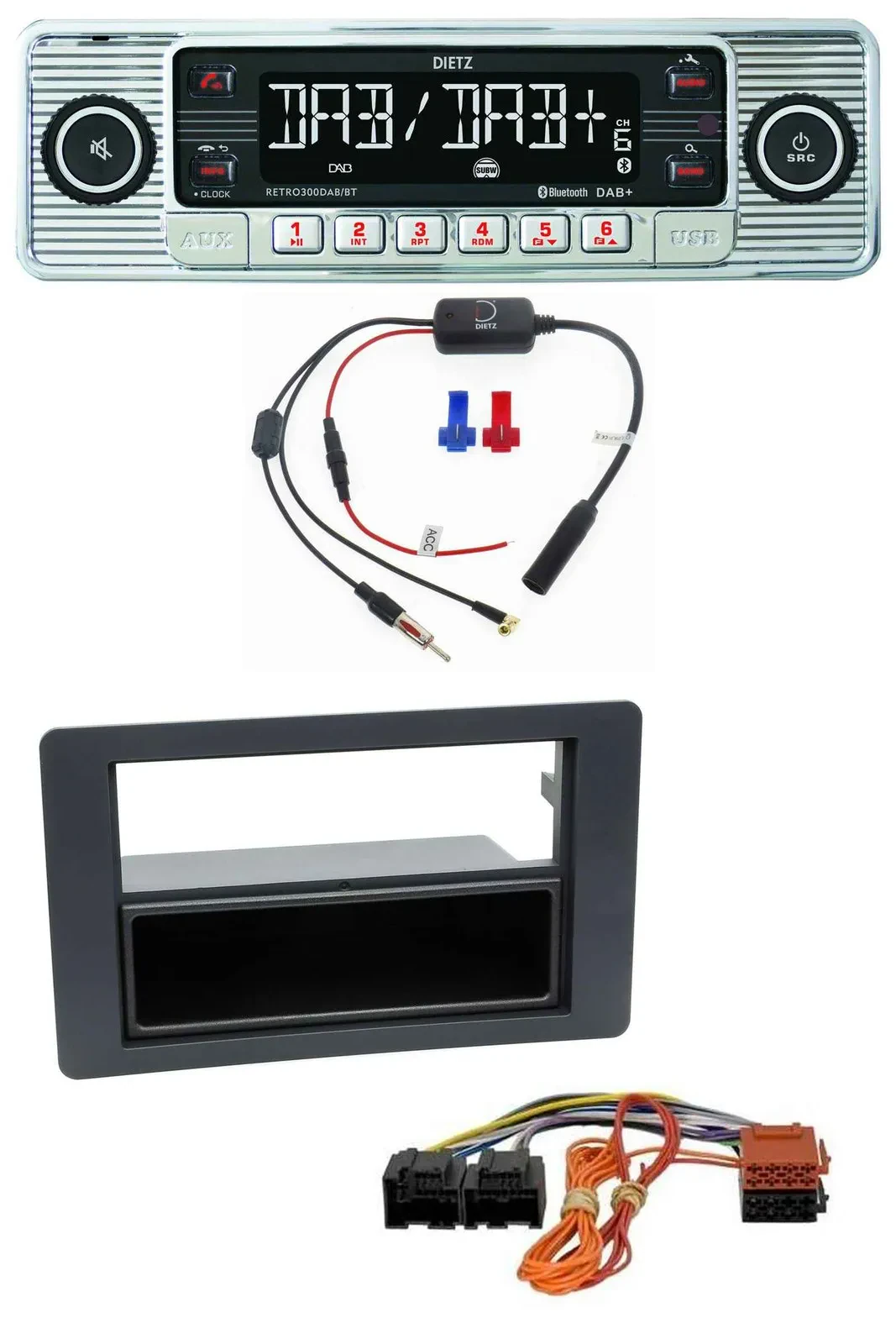 Dietz DAB USB MP3 Bluetooth Autoradio für Saab 9.5 (ab 2005)