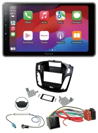 Pioneer MP3 USB DAB Bluetooth 2DIN Autoradio für Ford Focus ab 2018 schwarz