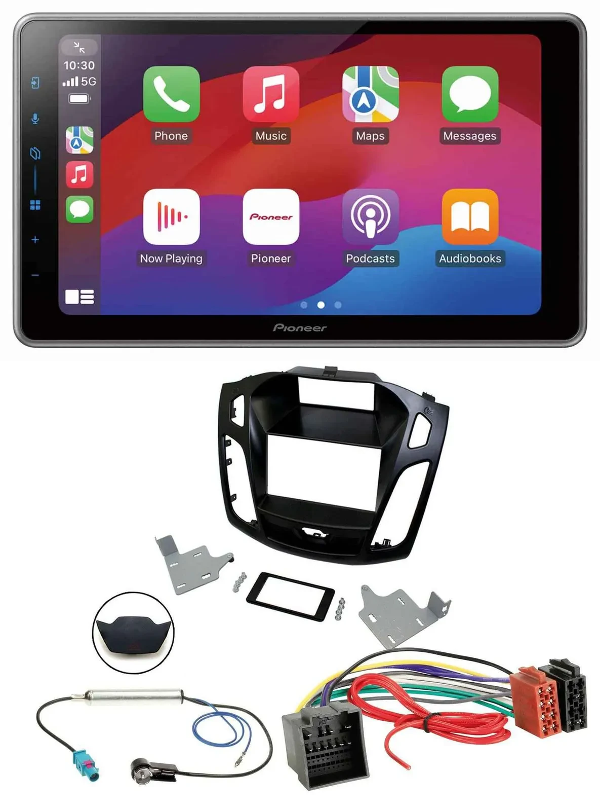 Pioneer MP3 USB DAB Bluetooth 2DIN Autoradio für Ford Focus ab 2018 schwarz