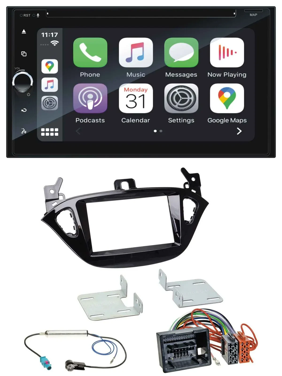 Автомагнитола для Opel Adam (с 2013), Corsa E Blaupunkt 2DIN Bluetooth, DAB, USB, DVD, MP3