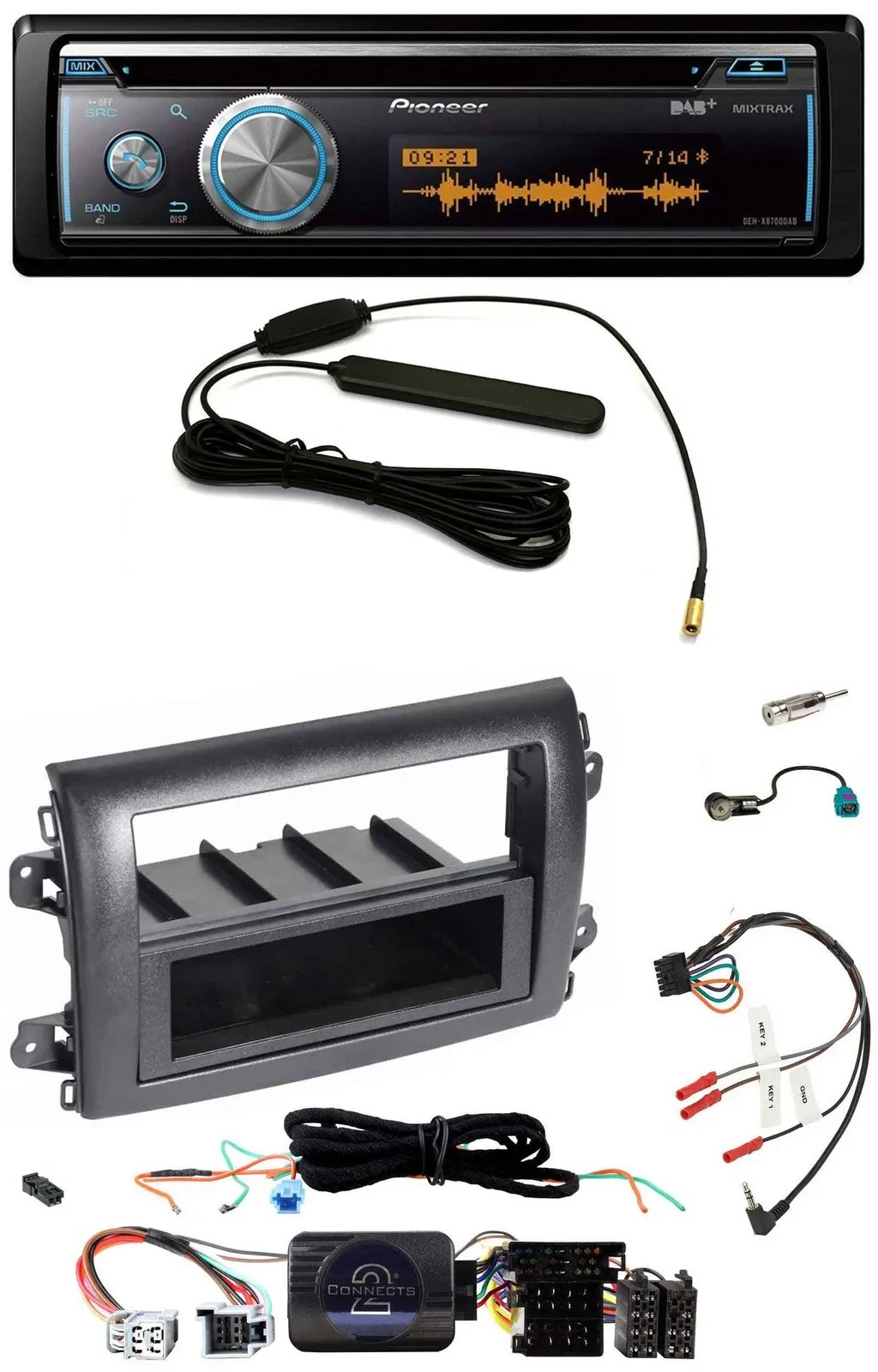 Pioneer CD USB Bluetooth DAB Lenkrad Autoradio für Fiat Ducato Serie 8 ab 2021