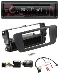 Kenwood Lenkrad CD USB Bluetooth DAB Autoradio für Seat Ibiza nitschwarz