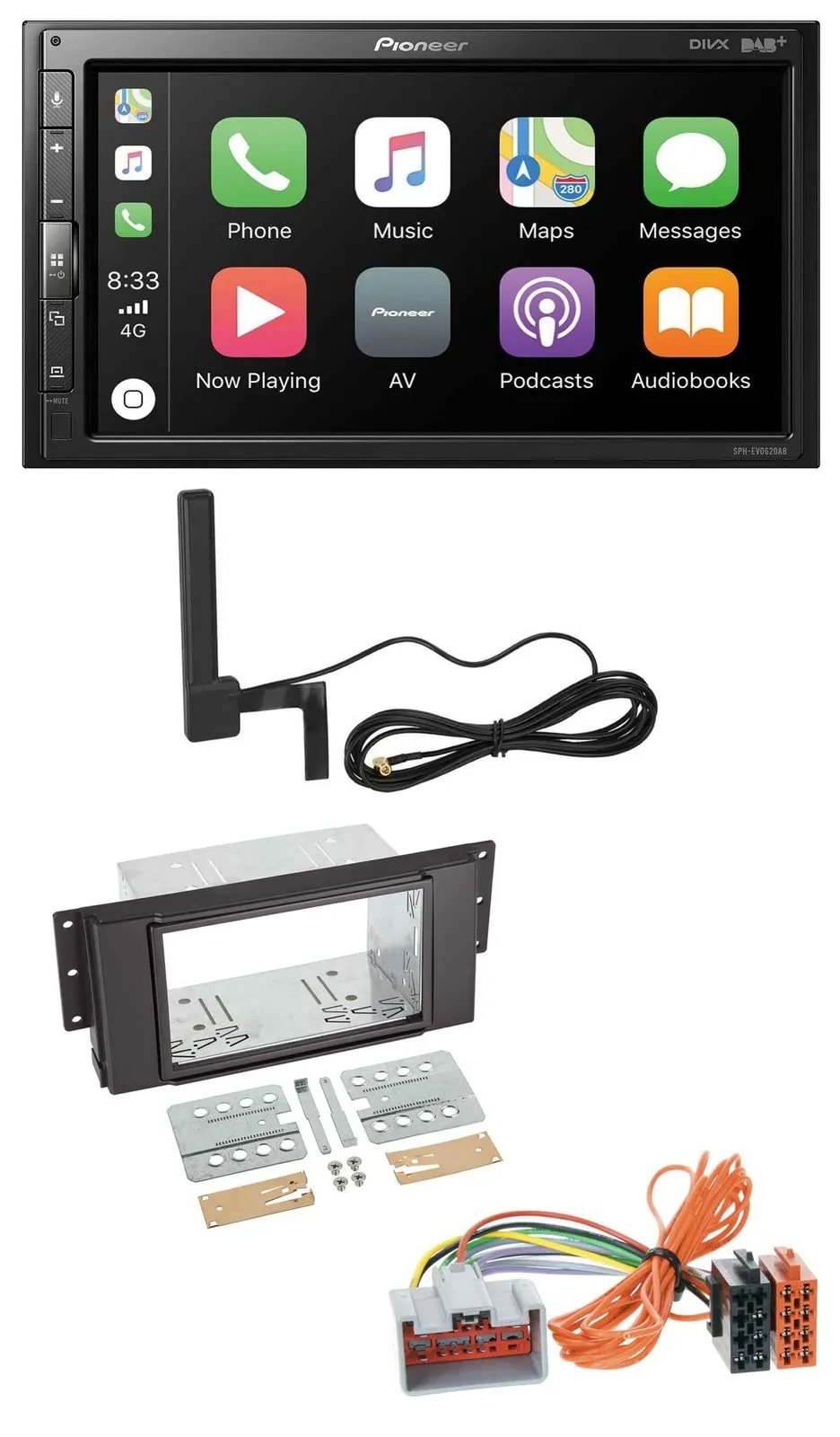 Автомагнитола для Land Rover Freelander 2011–2012 Pioneer 2DIN, USB, Bluetooth, DAB, MP3