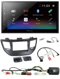 Pioneer USB Bluetooth DAB 2DIN Lenkrad Autoradio für Hyundai Tucson 15-20 schwar