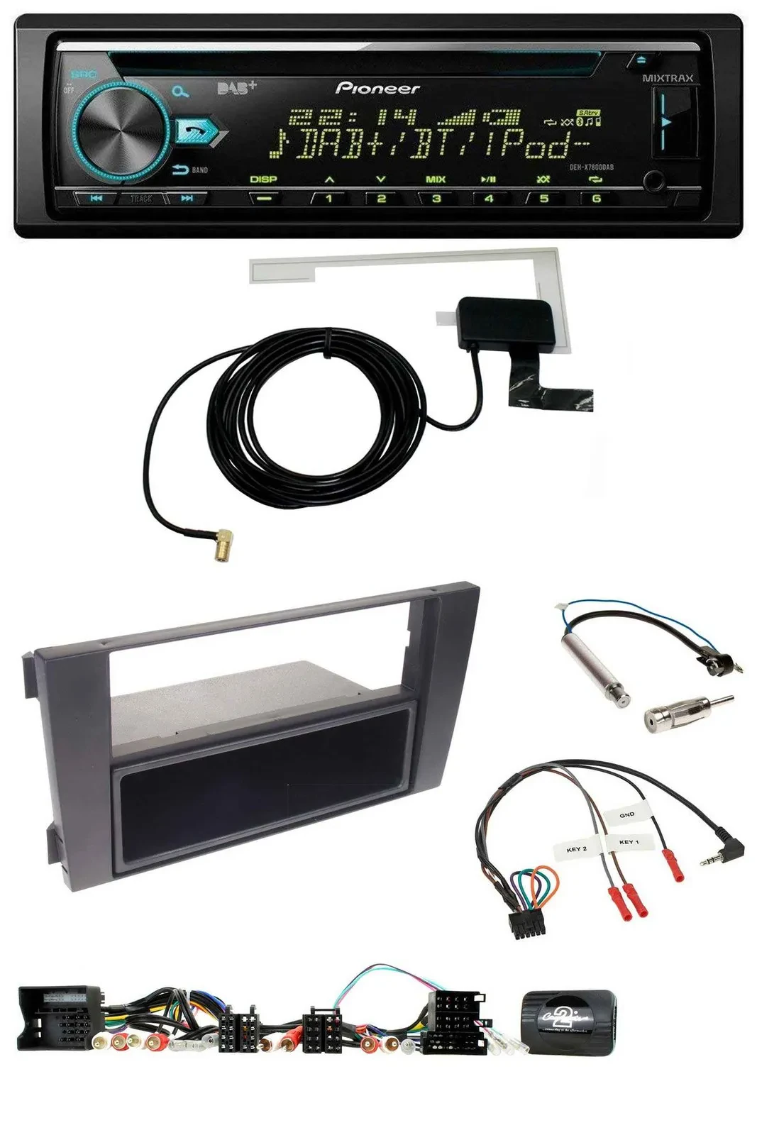 Pioneer MP3 Lenkrad CD USB DAB Autoradio für Audi A6 (2001-2004)