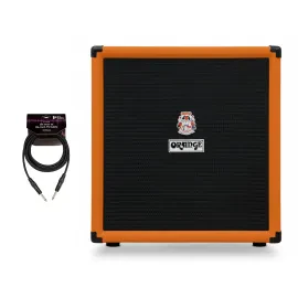 Orange Amps Crush Bass 100 1 x 15 Inch 100W Orange Combo Amp with Cable Bundle