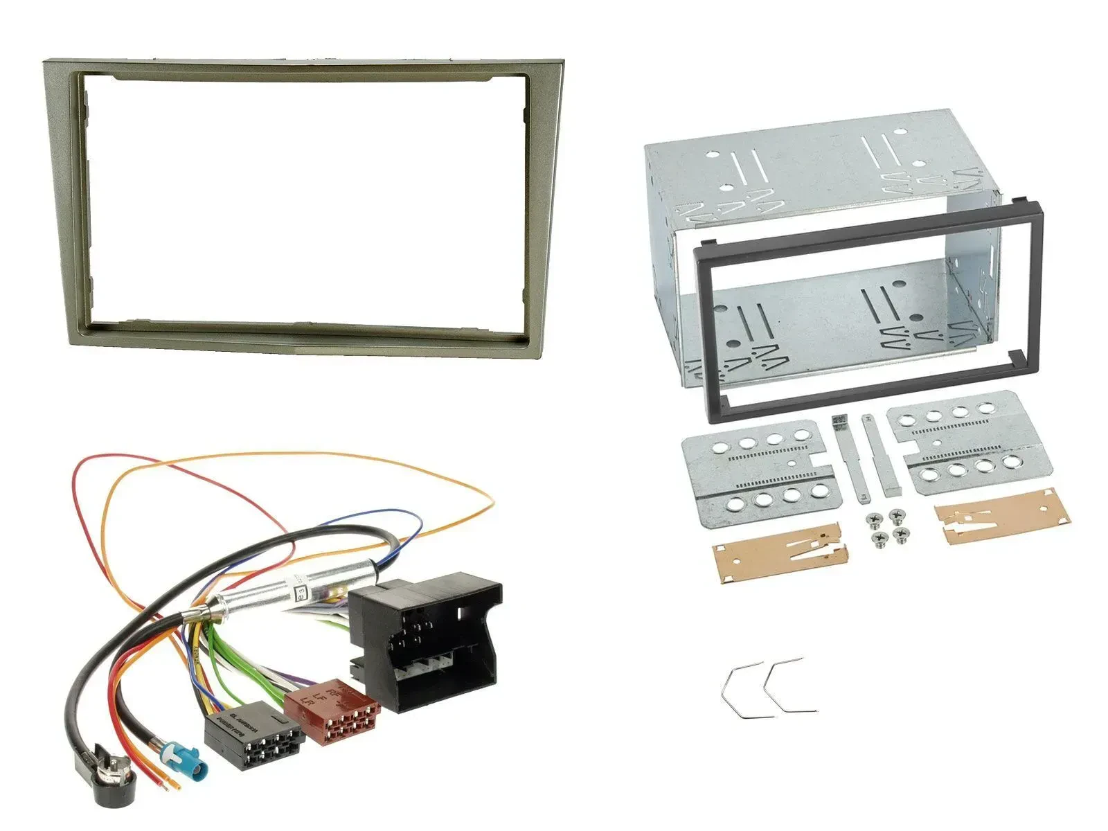 Einbauset Doppel DIN Autoradio für Opel Corsa D Astra H Zafira B satin-stone