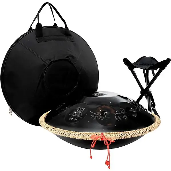 X8 Drums Zodiac Constellation Handpan with Bag and Stand 22 in. Black