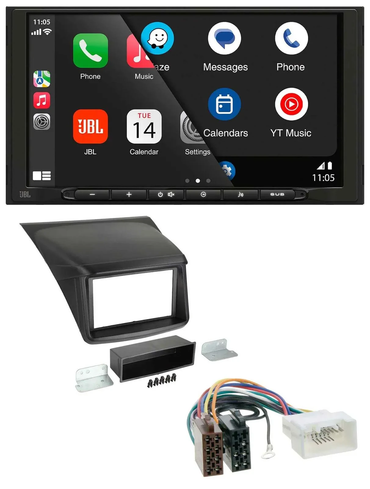 JBL MP3 DAB Bluetooth USB 2DIN Autoradio für Mitsubishi L200 2006-2015