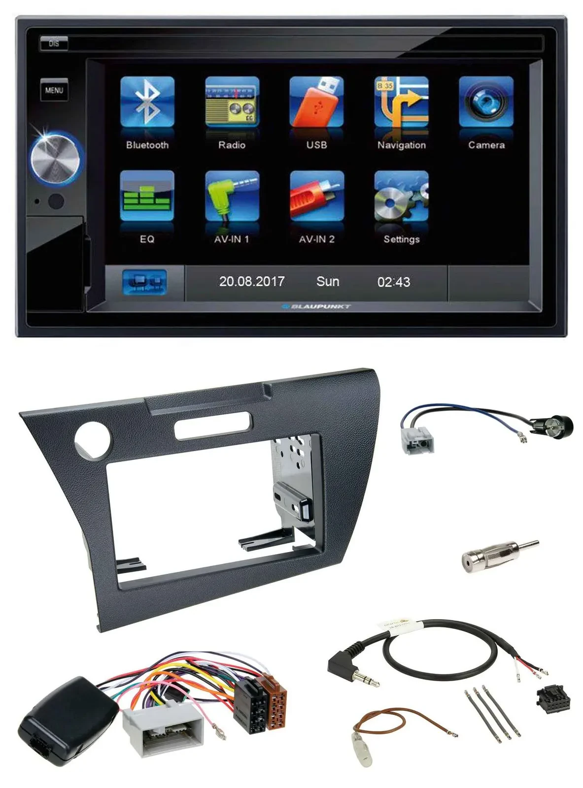 Blaupunkt Lenkrad USB Bluetooth TMC 2DIN Navigation für Honda CR-Z 2010-2013