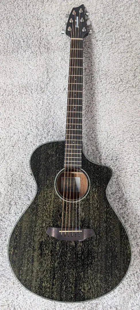 Breedlove ECO Rainforest S CE Concert Size Acoustic Electric Guitar, Black Gold