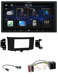 Alpine Bluetooth 2DIN MP3 DAB USB Autoradio für Smart ForTwo 10-15 ISO Profivers