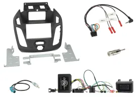 Einbauset Lenkradadapter Doppel DIN Autoradio für Ford Transit Connect 13-18 sch