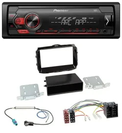 Автомагнитола Pioneer 1-DIN DAB MP3 USB AUX для Alfa Romeo Giulietta (с 2013) ISO, черный Piano Black