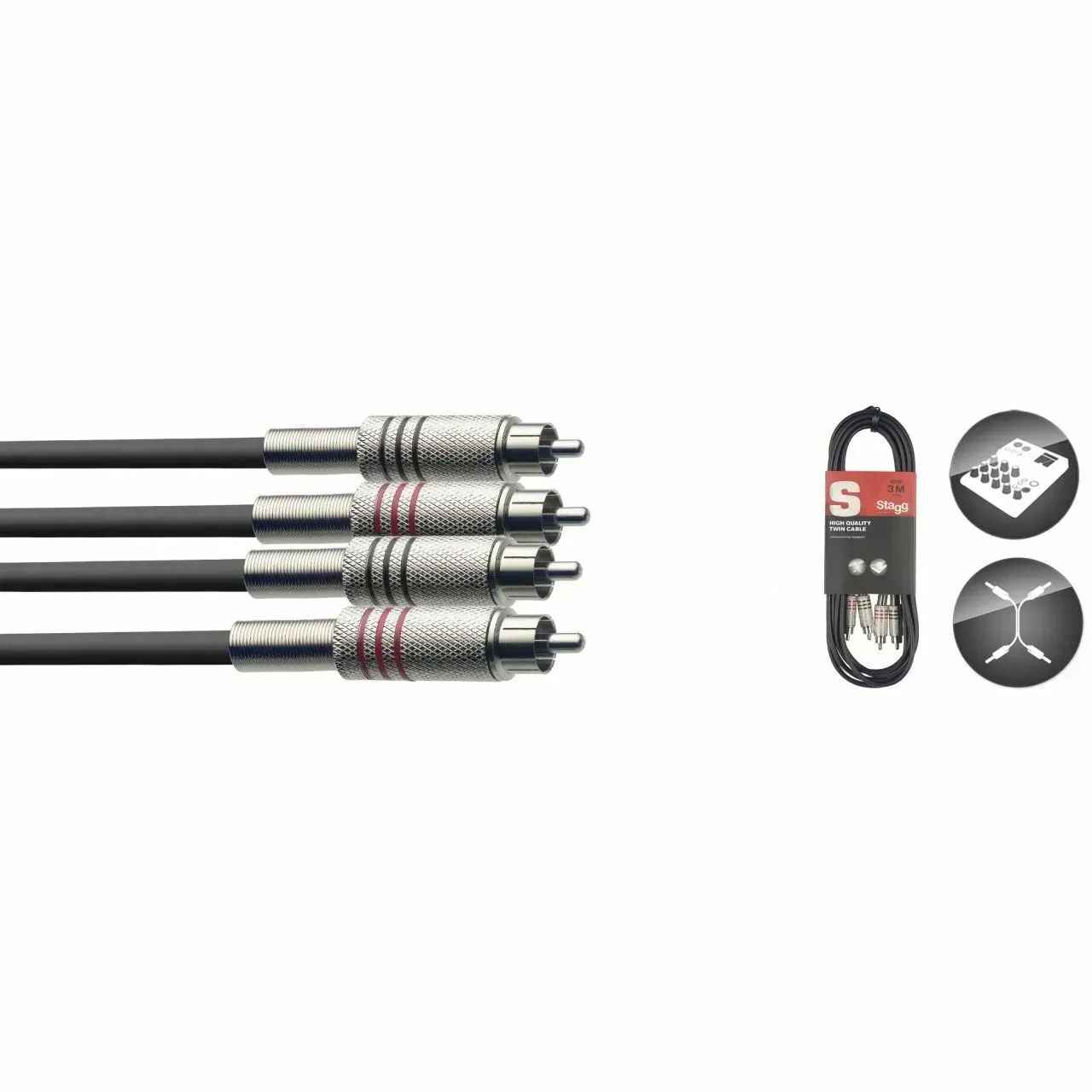 Stagg Twinkabel - Cinch - 6m