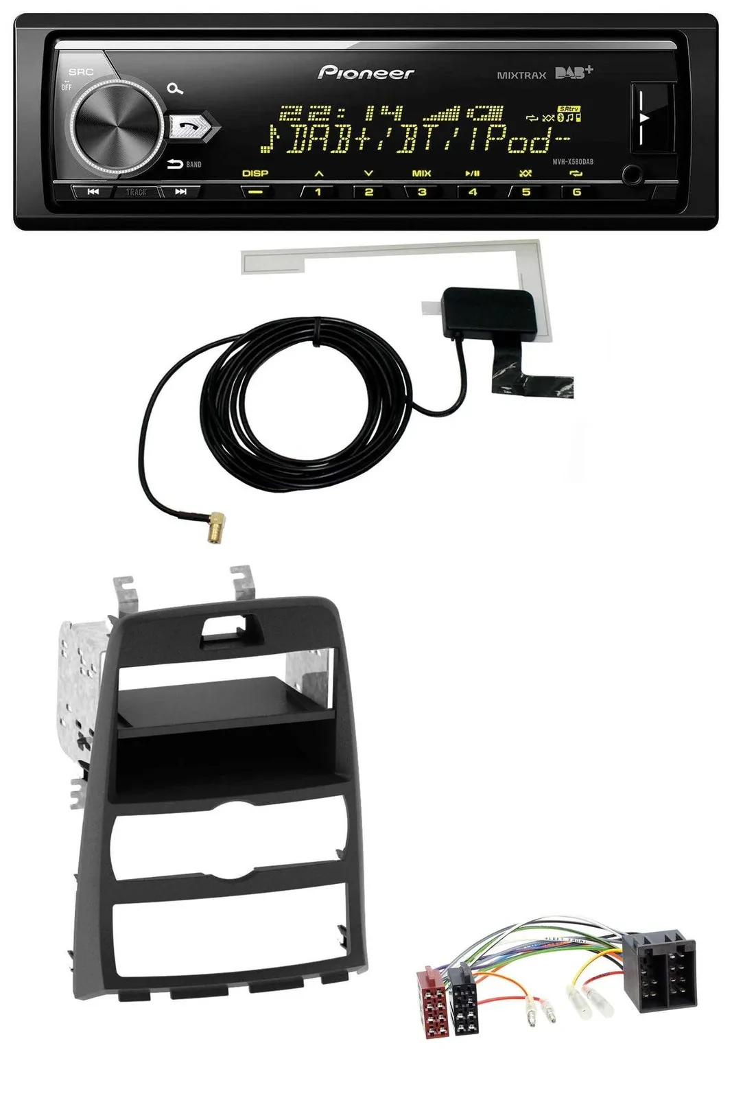 Pioneer Bluetooth DAB USB MP3 Autoradio für Hyundai Genesis BK 10-12 Klimaautoma