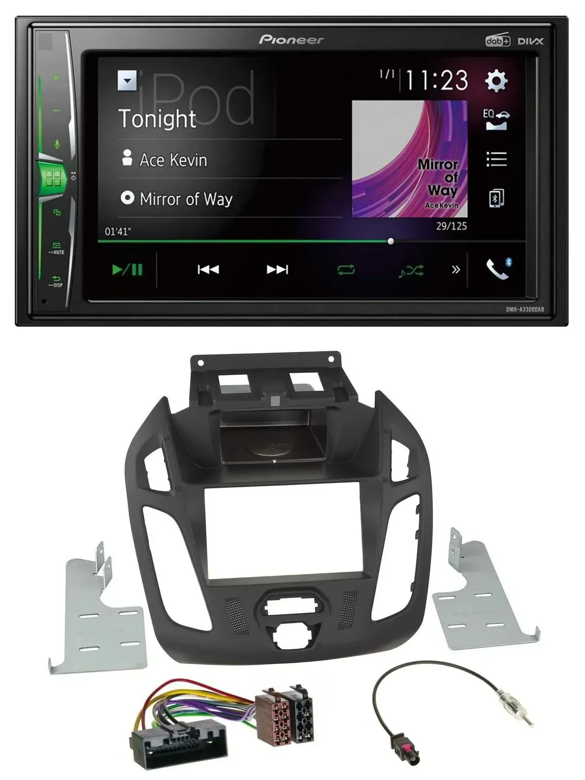 Pioneer 2DIN MP3 DAB USB Bluetooth Autoradio für Ford Transit 12-18 ohne Display