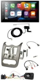 Pioneer Lenkrad USB Bluetooth DAB 2DIN Autoradio für Dacia ab 2012 dunkelsilber