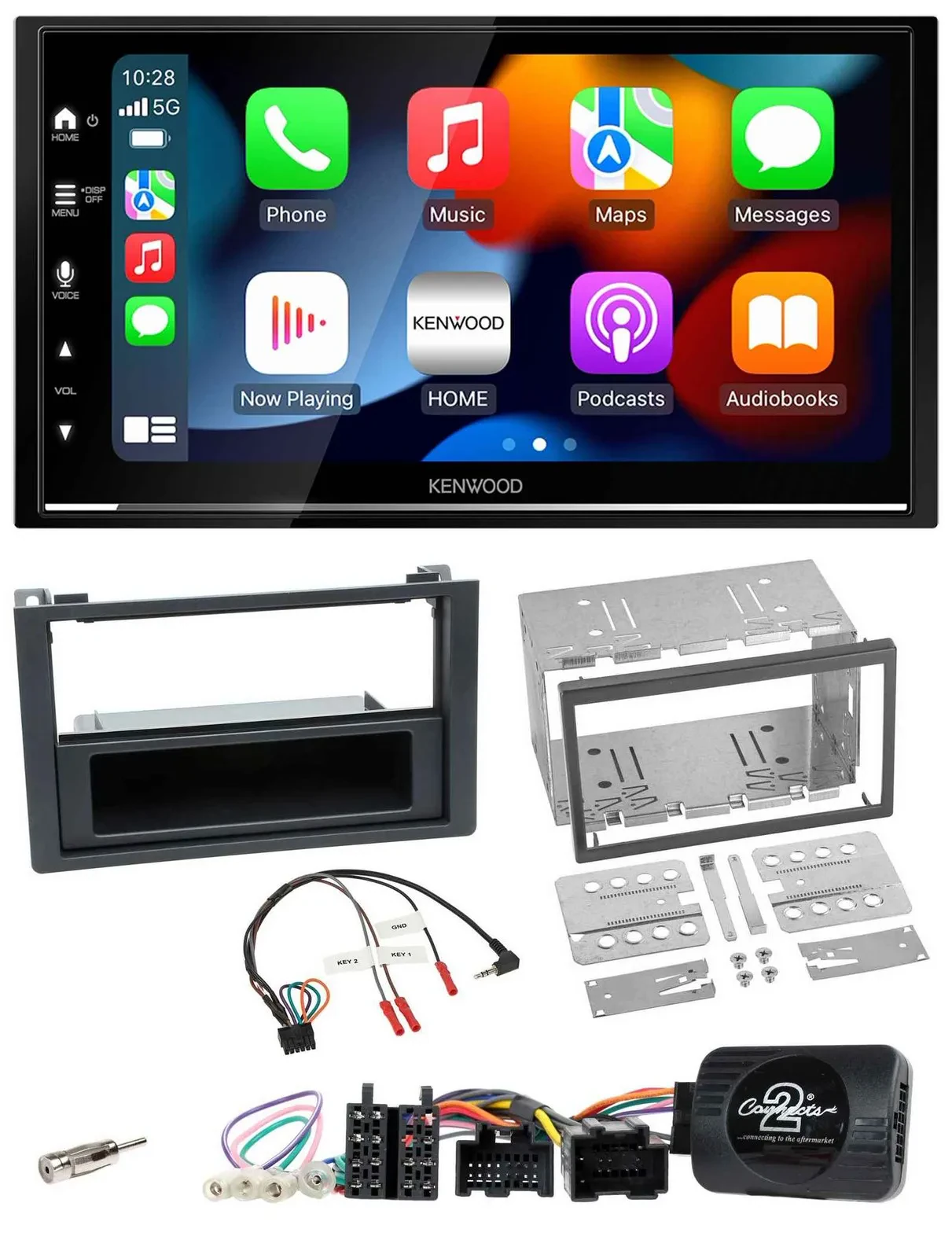 Kenwood DAB USB Bluetooth 2DIN Lenkrad Autoradio für Saab 9-3 2008-2012