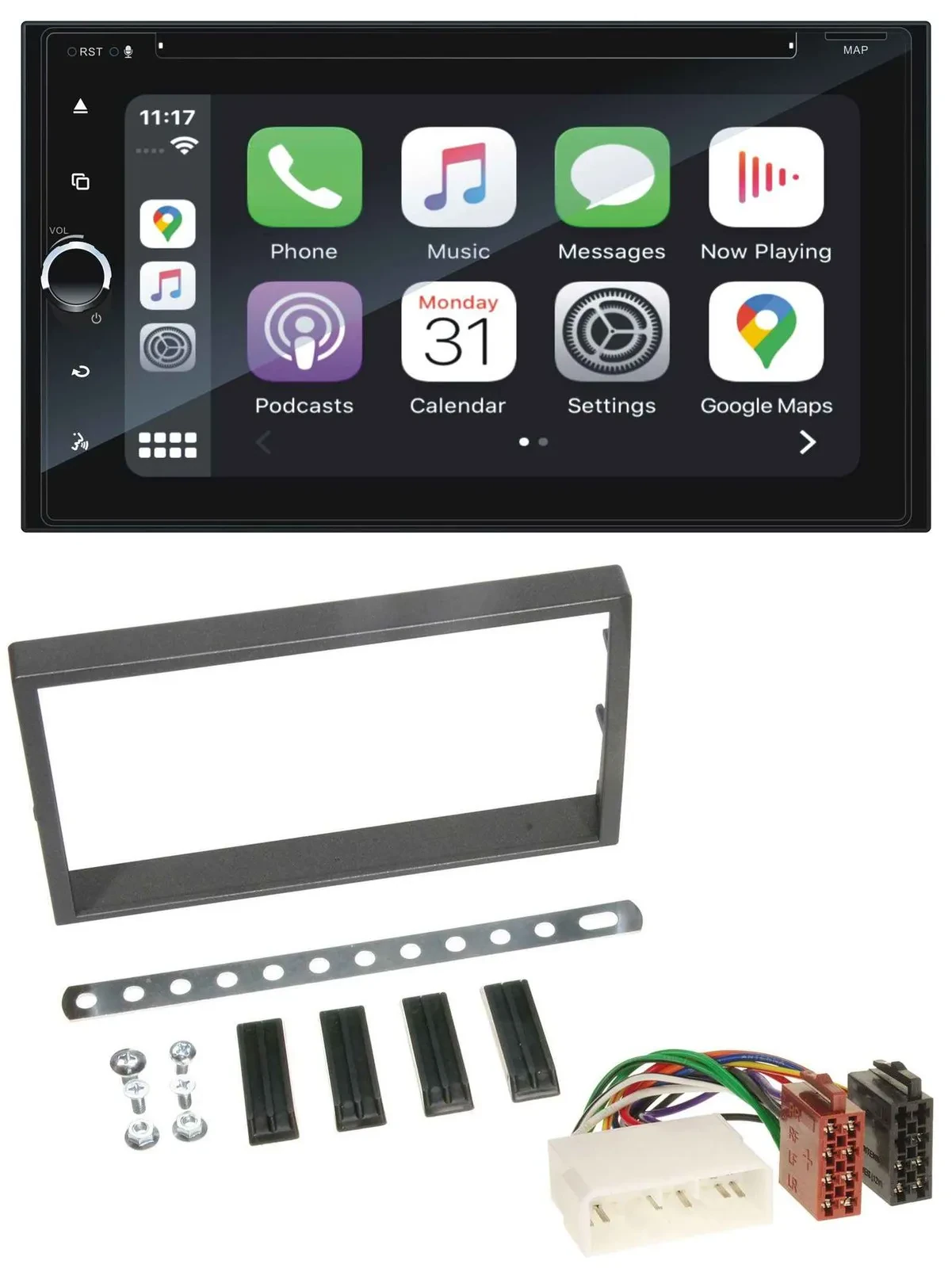 Blaupunkt 2DIN Bluetooth DAB USB DVD MP3 Autoradio für SSangYong Kyron ab 2005