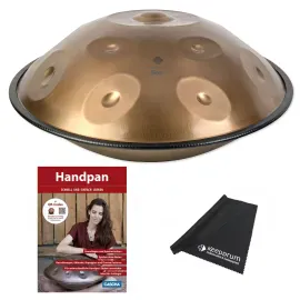 Sela SEHP201 Harmony Handpan D-Kurd Edelstahl mit Lehrbuch und Tuch