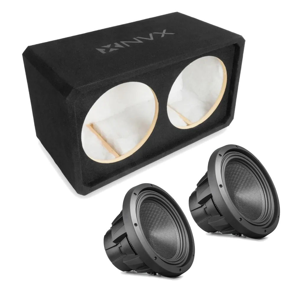 Сабвуфер для авто NVX NE122S_HDZW12 Dual 12", закрытый, 3/4" MDF