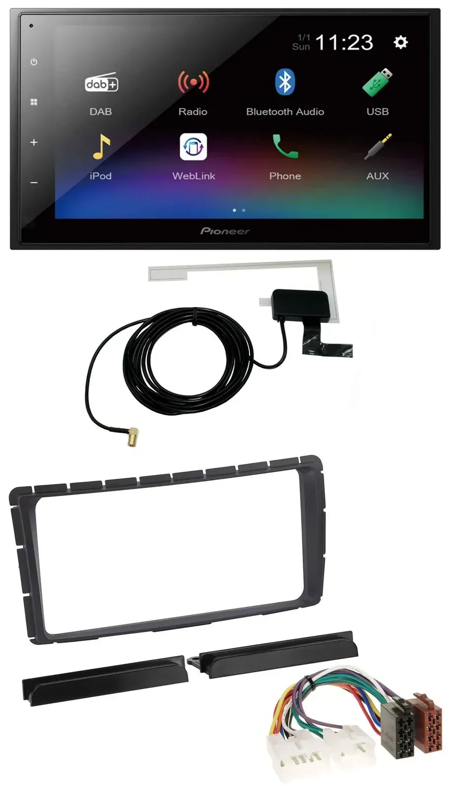 Автомагнитола Pioneer 2DIN, DAB, MP3, Bluetooth, USB для Toyota Hilux (с 2011)