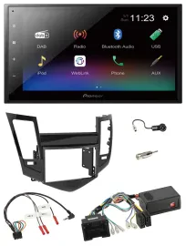 Pioneer USB Bluetooth DAB 2DIN Lenkrad Autoradio für Chevrolet Cruze 05/2009-201