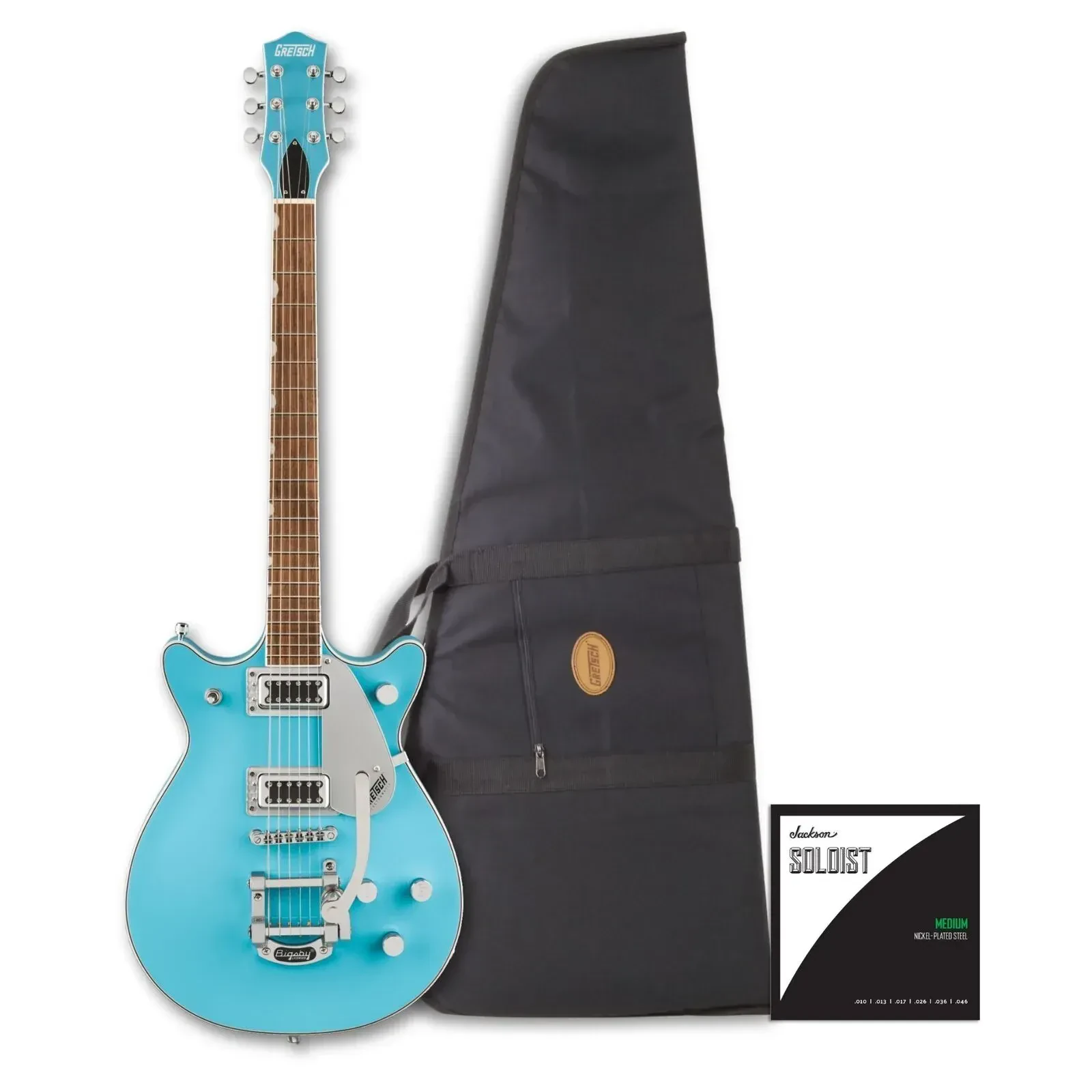 Gretsch G5232T Electromatic Double Jet FT Kailani Blue Electric Guitar Bundle