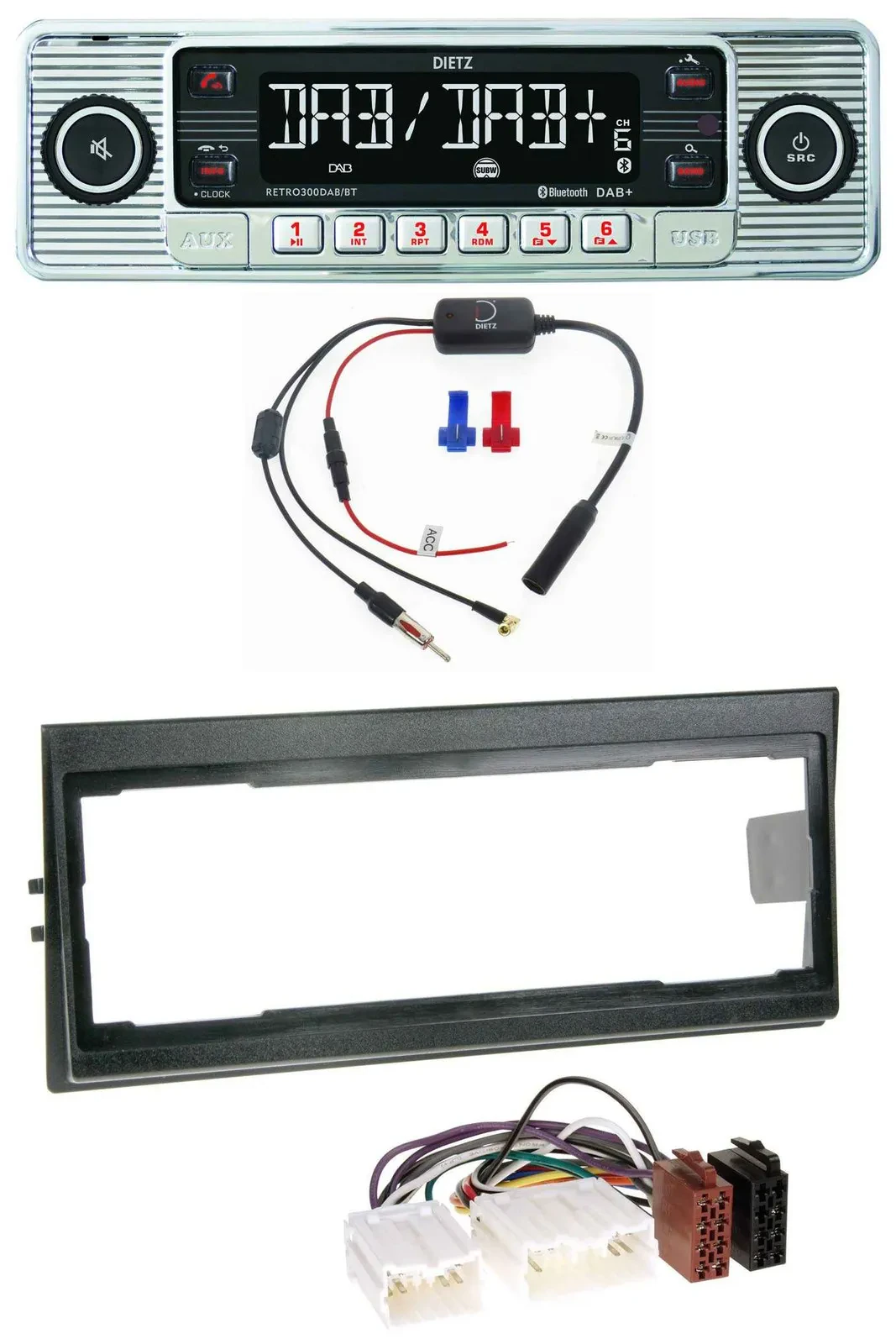 Dietz DAB USB MP3 Bluetooth Autoradio für Volvo 940, 960, S40 (bis 2000)