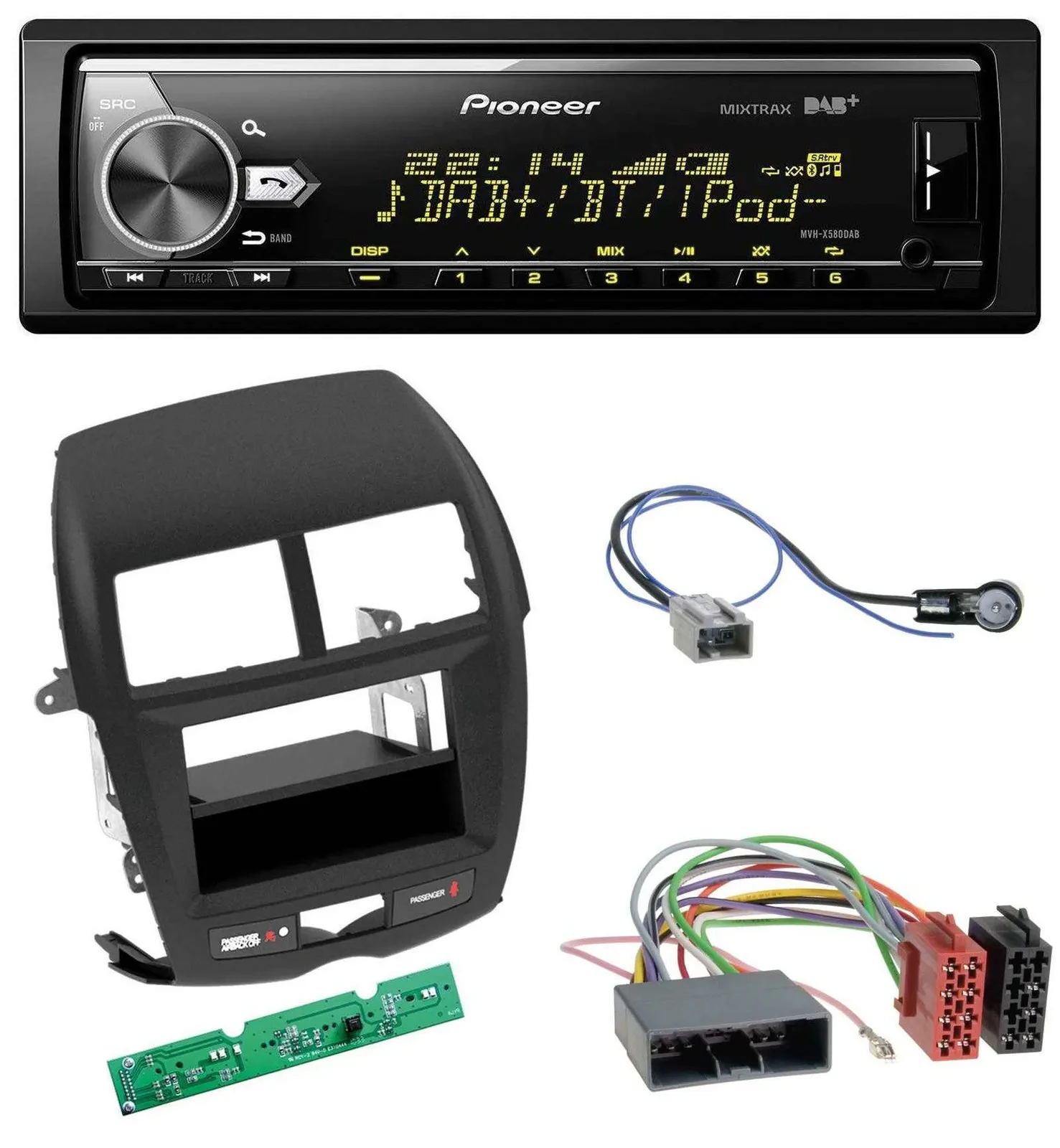 Автомагнитола для Mitsubishi ASX (2010–2014) Pioneer Bluetooth, USB, DAB, MP3