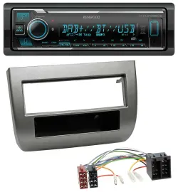 Автомагнитола Kenwood Bluetooth MP3 DAB USB для Lancia Y (843, 2003–2011) антрацит