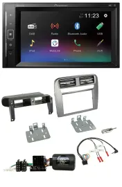 Pioneer DAB Lenkrad 2DIN Bluetooth USB Autoradio für Fiat Grande Punto anthrazit