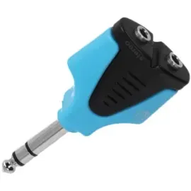 Переходник Adam Hall 6,3 мм TRS штекер — 2 x 3,5 мм TRS гнезда, Y, черный