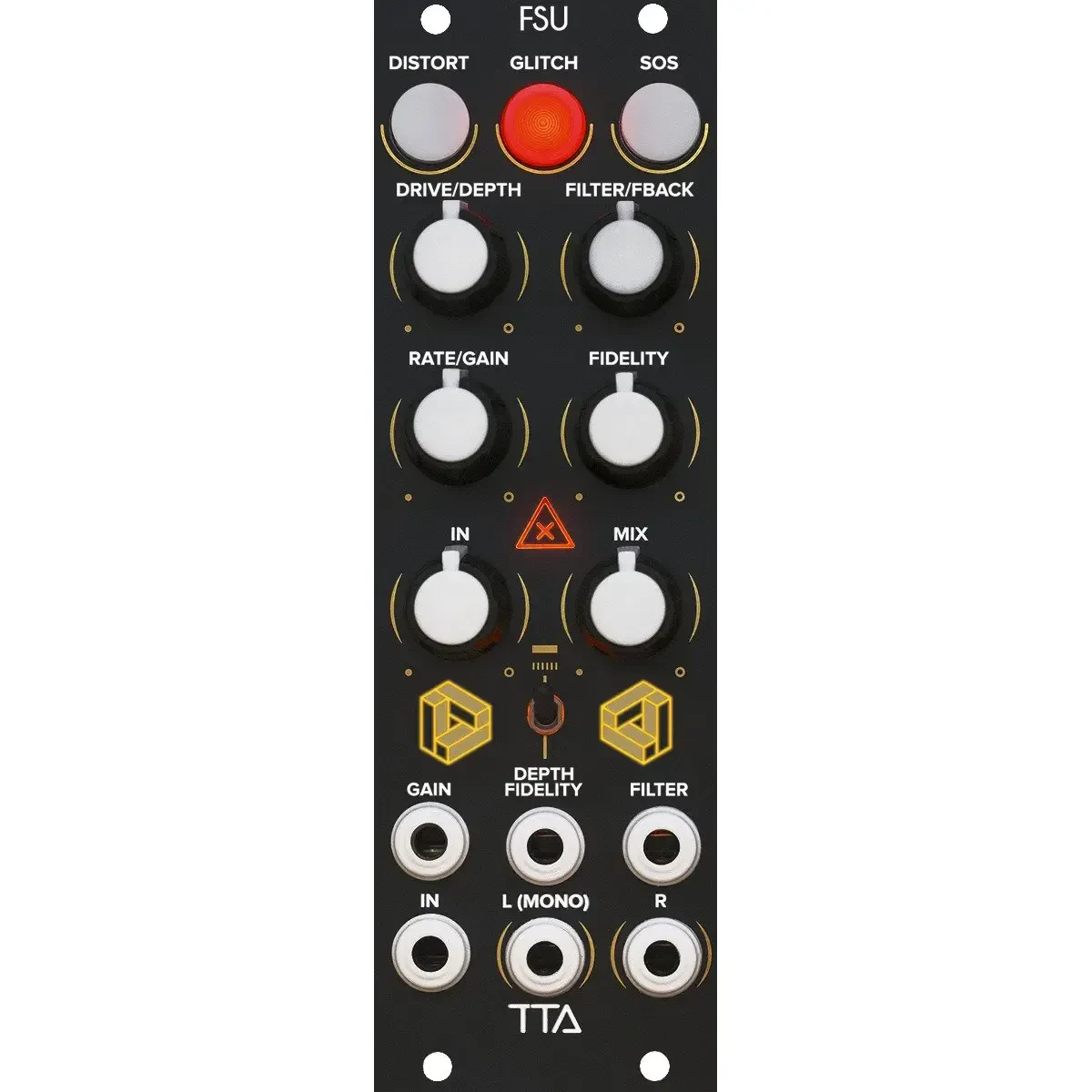 Модульный студийный синтезатор Tiptop Audio FSU Timbral Distortion and Time Bending Eurorack Module, Black