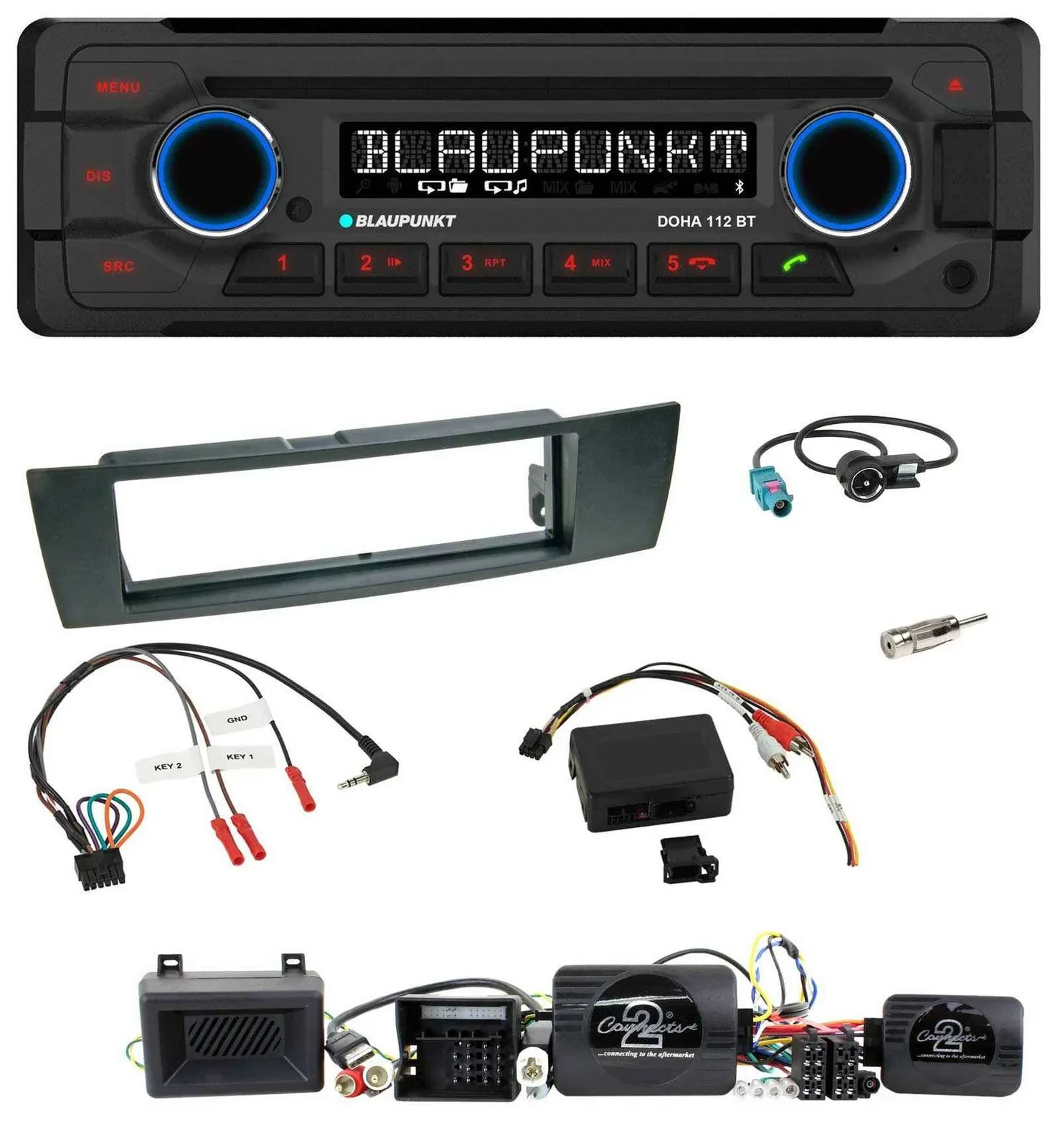 Blaupunkt Lenkrad MP3 CD Bluetooth USB Autoradio für BMW 1er E87 04-13 Aktiv PDC