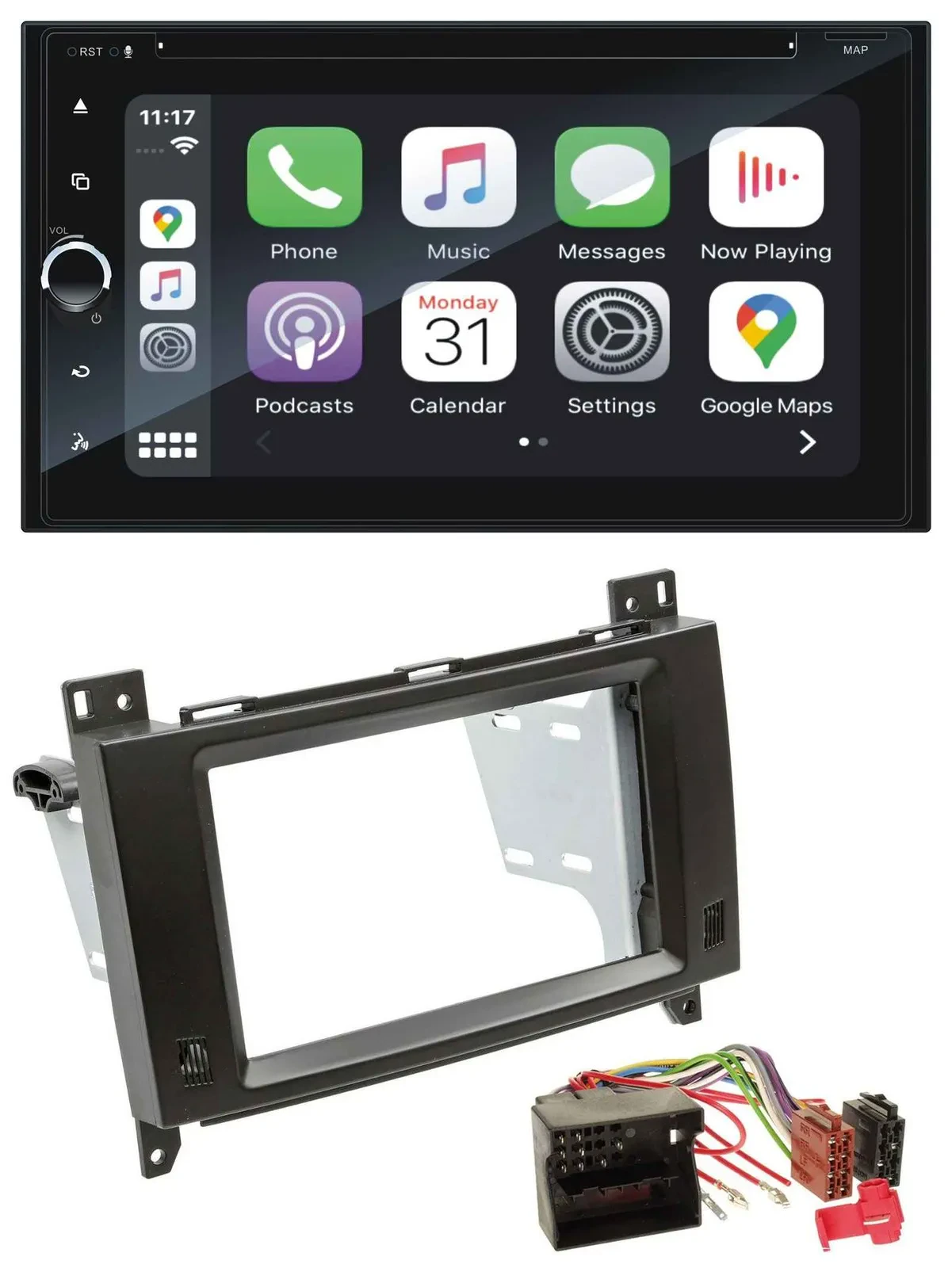 Blaupunkt 2DIN Bluetooth DAB USB DVD MP3 Autoradio für Mercedes B- A-Klasse 04-1