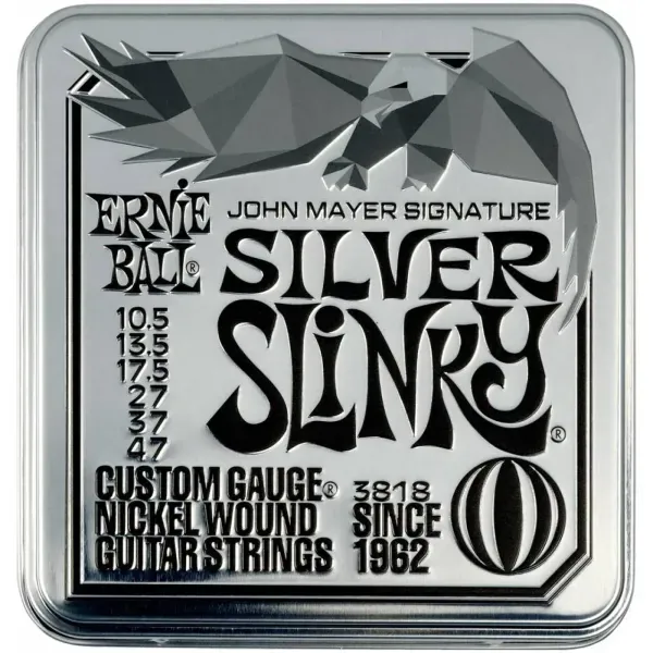 Струны для электрогитары Ernie Ball John Mayer Silver Slinky Nickel Wound 10.5-47 (3 комплекта)