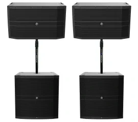 PA-система Mackie DRM12A + DRM18S 2000W 12" активные топы + 18" сабвуферы, с air-assist стойками (набор, 2+2+2 шт)