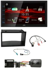 JVC USB Bluetooth Lenkrad DAB 2DIN Autoradio für VW Polo Passat Quadlock