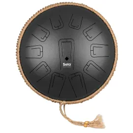 Schlitztrommel Sela Unity TD13U1 Tongue Drum 13" C Minor Black 432 Hz Schlitz Tr