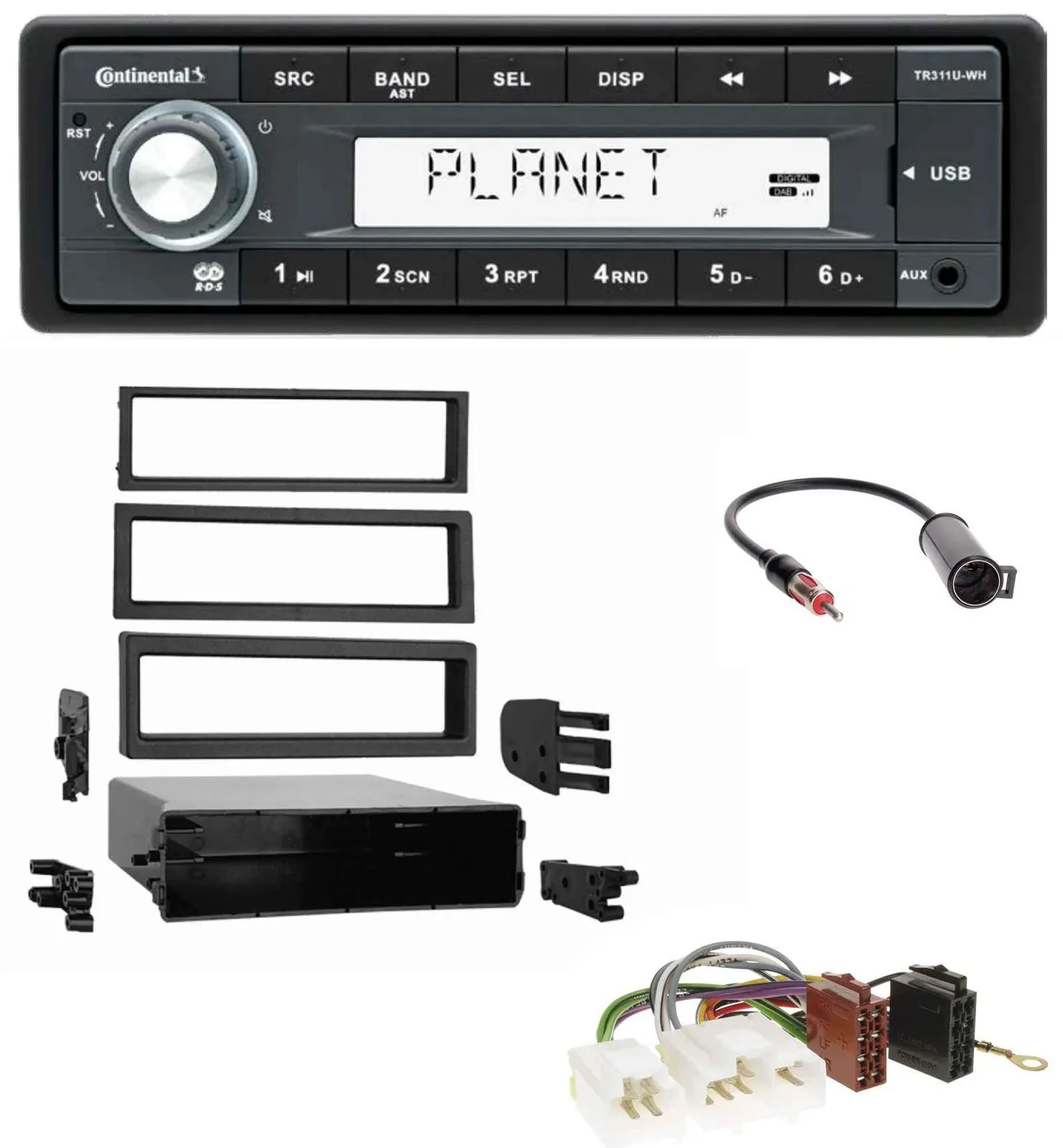 Continental USB MP3 AUX 1DIN Autoradio für Nissan 200 SX 1994-1998 240 SX 1995-1