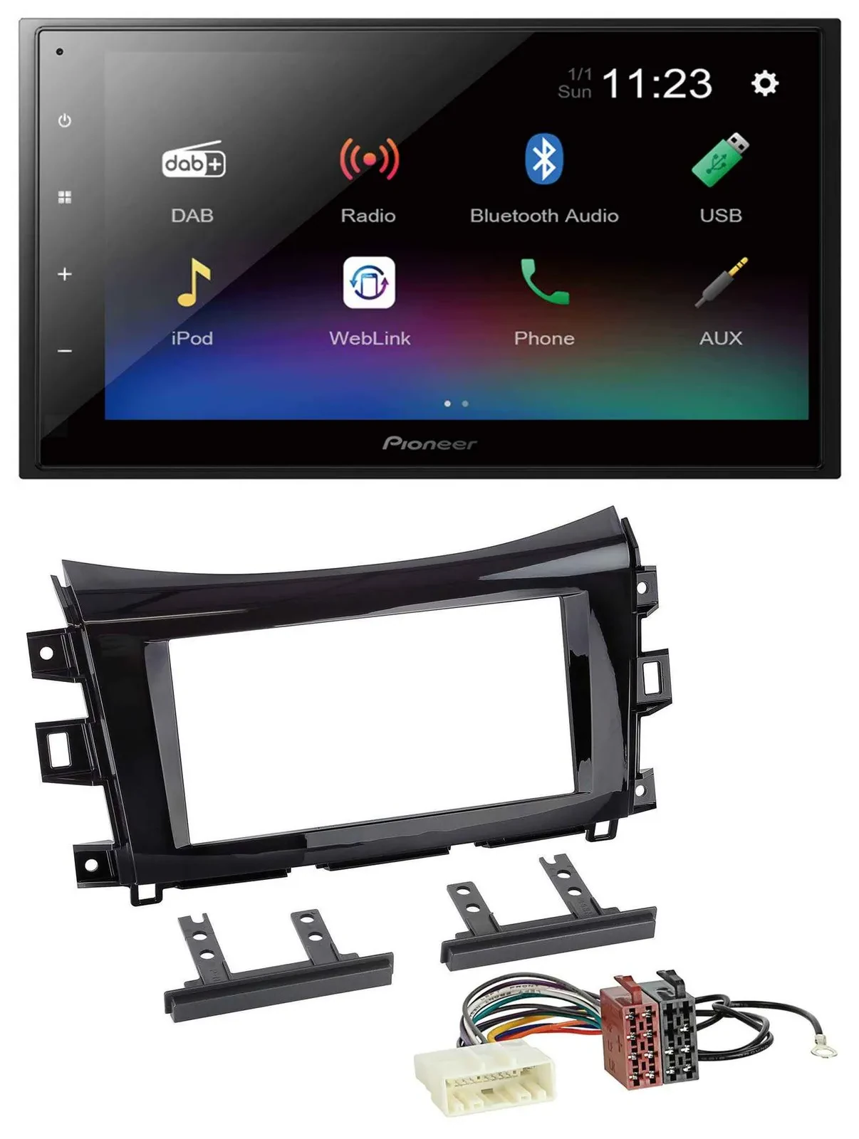 Pioneer USB Bluetooth DAB 2DIN MP3 Autoradio für Nissan Navara (ab 16)